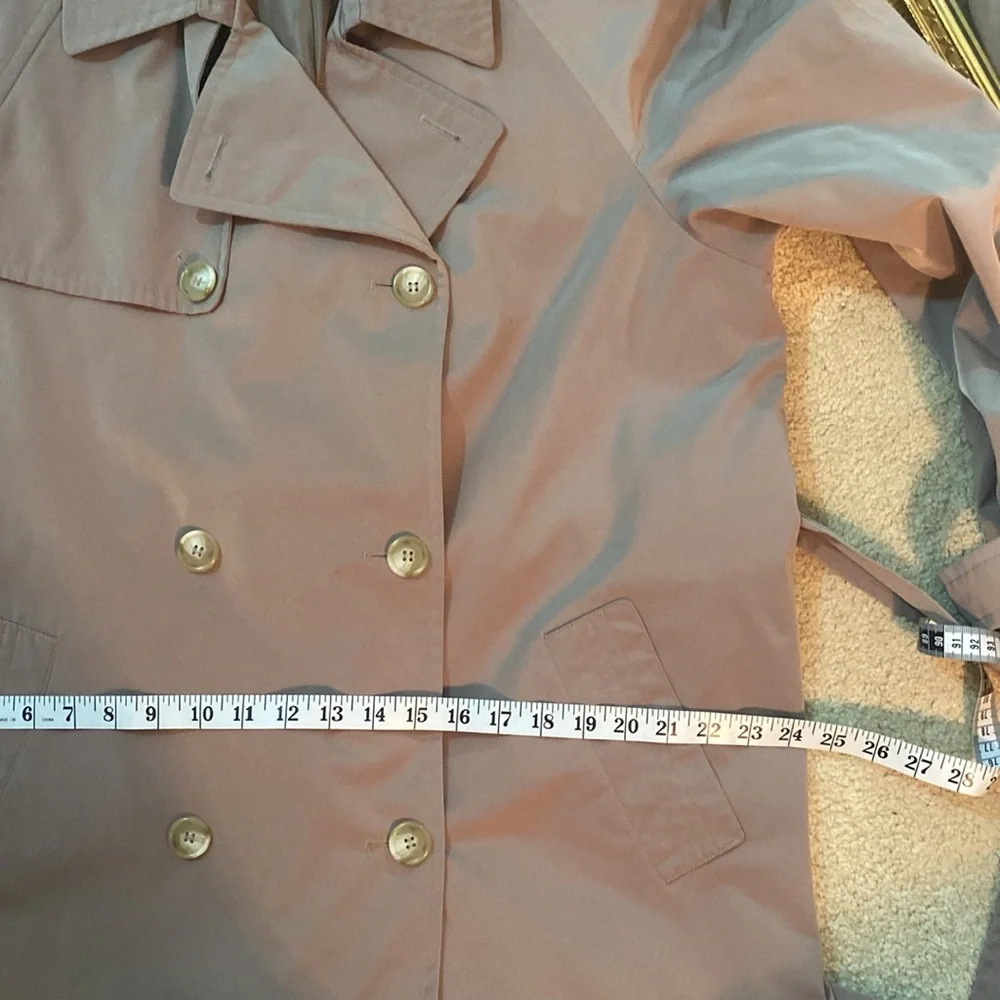 Vintage Fleet Street Trench coat raincoat size 14 belted - Picture 8 of 14